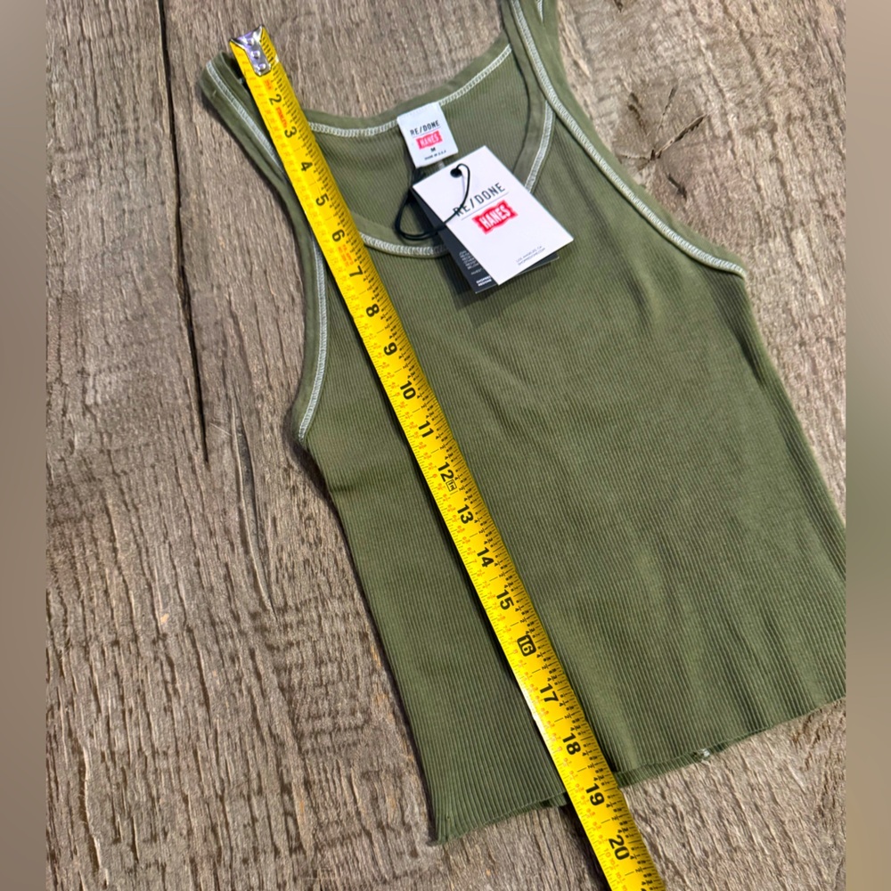 Re/Done Cropped Rib Tank. - Picture 7 of 9